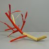 Bodyscape / Lungtree. 2015. H:28 cm.Wood, 3D print (ABS plast), Brass, acryl